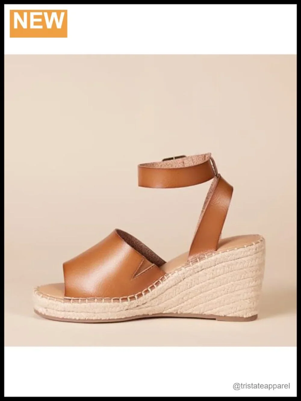 Comfortable Ankle Strap Wedge Espadrille Sandals Memory Foam Faux Leather